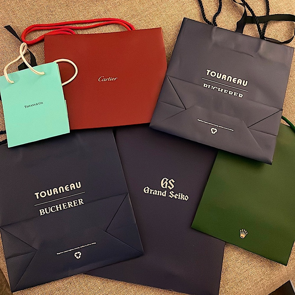 Collection of authentic luxury shopping bags!